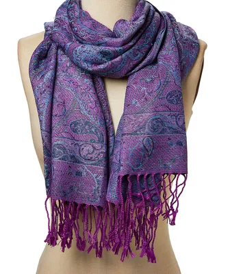 Women Pashmina Shawl Wrap Soft Acrylic Scarf Paisley Cashmere Scarves Stole  | eBay