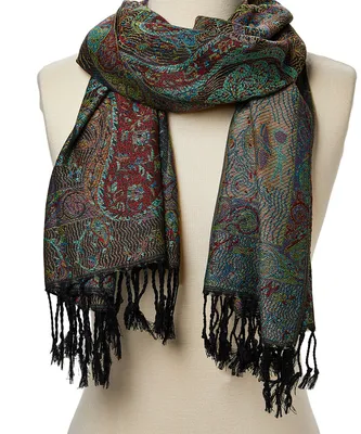 Women Pashmina Shawl Wrap Soft Acrylic Scarf Paisley Cashmere Scarves Stole  | eBay