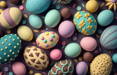 Обои яйца, colorful, Пасха, happy, background, Easter, eggs, decoration,  painted картинки на рабочий стол, раздел праздники - скачать