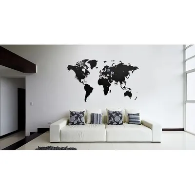 Пазл Mimi «Карта мира» Wall Decoration base черный, Mimi купить на ...