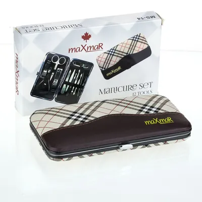 Набор для маникюра и педикюра из 12 инструментов в кожаном футляре MS-14  maXmaR Купить всего за 327 грн. | Украина