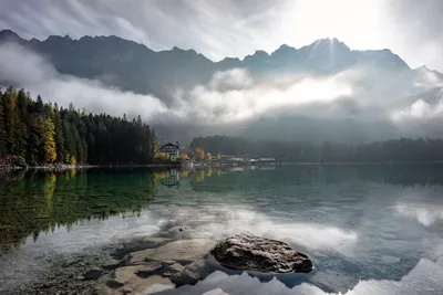 Обои природа, гора, вода, Альпы, пейзаж - картинка на рабочий стол и фото  бесплатно