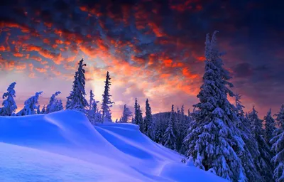 Зимний пейзаж фон - 70 фото