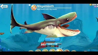 Пелагическая большеротая акула Hungry Shark World Megamouth - YouTube