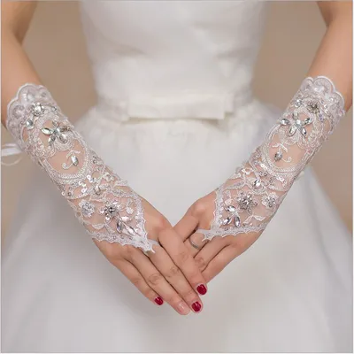 Перчатки для невесты фотографии