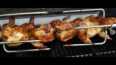 перепелки на вертеле - Quail on a spit - YouTube