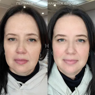 Татуаж бровей фото до и после, примеры работ перманентного макияжа в студии  Натальи Еселевич в Москве, Новосибирске