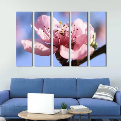 ᐉ Картина на холсте Красивый цветок персика 155x95 см (841-51)