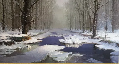 Traditional art :: снег :: зима :: пейзаж :: artist :: artwork :: Viktor  Bykov :: art (арт) / смешные картинки и другие приколы: комиксы, гиф  анимация, видео, лучший интеллектуальный юмор.