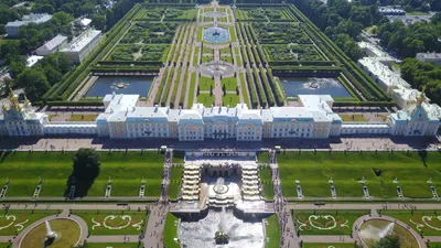 Петергофский дворец г. Петергоф - Фото с высоты птичьего полета, съемка с  квадрокоптера - PilotHub