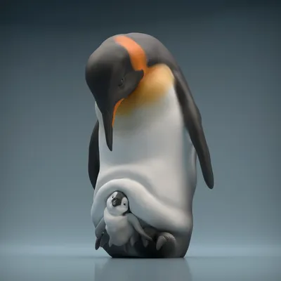 Файл 3D Императорский пингвин・Дизайн 3D-печати для загрузки3D・Cults