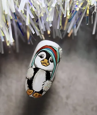 Зимний маникюр Пингвины, Дизайн ногтей Пингвин | Cute Penguins Nail Art -  YouTube