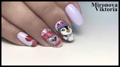 Пингвин на ногтях. Зимний маникюр. | Nails, Convenience store products,  Convenience store