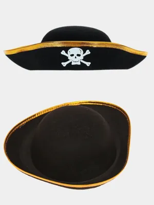 Трехугольная пиратская шляпа с принтом черепа на Хэллоуин, изысканная для  взрослых и детей – лучшие товары в онлайн-магазине Джум Гик