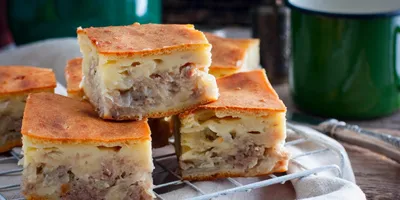 Пирог с курицей и грибами