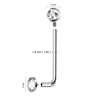 Пирсинг-штанга из нержавеющей стали с кристаллом – лучшие товары в  онлайн-магазине Джум Гик