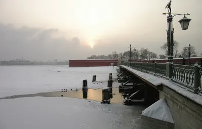 Обои зима, снег, мост, Питер, Санкт-Петербург картинки на рабочий стол,  раздел город - скачать