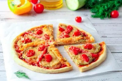 Пицца овощная в домашних условиях в духовке рецепт с фото пошагово -  1000.menu