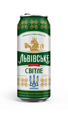 Пиво 4,5% светлое ж/б Львівське 0,5 л – Цена. Фото. Описание