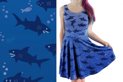 Shark Attack Dress Size 6 to 20 Blue Skater Dress Shark Dress for Women  Sharks Cute Fashion Ocean / Fish Dress Kawaii Clothing - Etsy