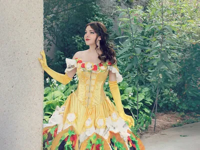 Belle's Gold Ball Gown - Tracy's Costuming World