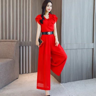 Купить Вечерние платья 2019 лето новый модный костюм широкие брюки и  вернулся к двери обслуживает банкет день рождения тост костюм платье  женщина в интернет-магазине с Таобао (Taobao) из Китая, низкие цены |