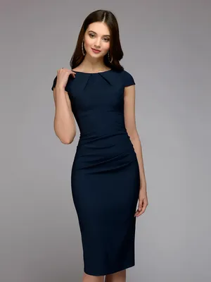 Платье-футляр синее | AliExpress