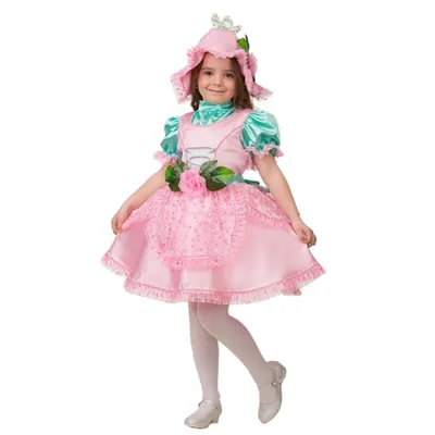 Детское розовое платье Дюймовочки 7042-1 в интернет магазине
