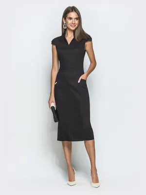 Черное платье-футляр - 121011/2 - цена, фото, описания, отзывы покупателей  | Krasota-ua.com