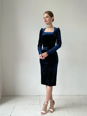 Платье Бархат (синий) фирмы Лавира купить по цене 2200 руб – интернет  магазин Юнигма