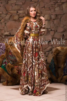 Платок с мехом в Русском стиле | Платье из платка, Платья, Наряды