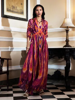 Fuchsia Sequin Caftan Kaftan Dress – Jennafer Grace