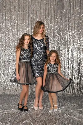 Family Look комплект платьев для мамы и дочки \"Горошек\" купить оптом  недорого