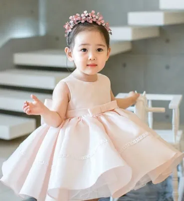 Купить Платье для девочки праздничное на один годик бело-розовое за 2000р.  с доставкой
