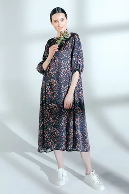 Купить Платье с кокеткой Цветущий луг от Lesel (Лесель) дизайнер одежды
