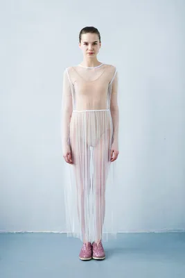 Платье прозрачное белое / Transparant dress white