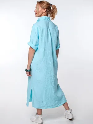 Женское длинное платье-рубашка ZANZEA из 100% хлопка. Размеры: S-5XL –  лучшие товары в онлайн-магазине Джум Гик