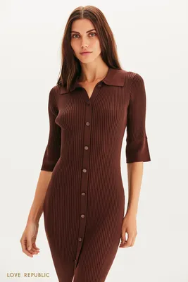 Платье-рубашка из трикотажа 1359331505-22 - купить в интернет-магазине LOVE  REPUBLIC по цене: 2 199 ₽