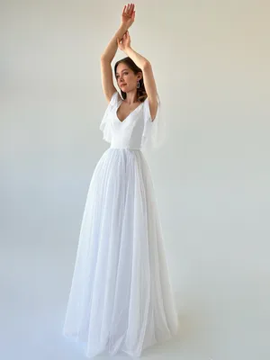 Свадебное платье со съемными крылышками | Domwhite