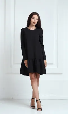 Платье миди с рукавами воланами (арт. 44814) ♡ интернет-магазин Gepur