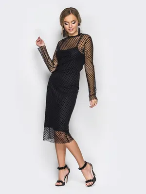 Женское Вечернее платье с сеткой с мерцающими камушками купить в онлайн  магазине - Unimarket
