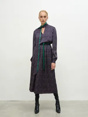 Платье с шарфом в горох - купить в интернет-магазине Virele по выгодным  ценам с доставкой в Перми и по всей России