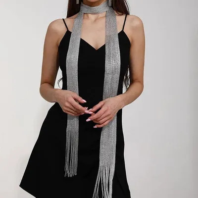 Палантин женский шаль накидка блестящая шарф вечерний OLELU 36612944 купить  за 528 ₽ в интернет-магазине Wildberries