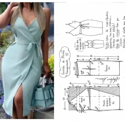 Выкройка платья с запахом ✂️🧵✂️44,46,48 размеры.. | Выкройки, шитье,  моделирование одежды | ВКонтакте | Выкройка платья, Наряды, Пошив женской  одежды
