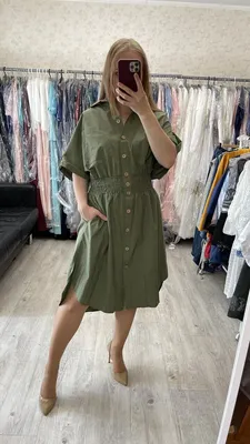 Платье женское LT Collection Сафари зеленое 44 RU - купить в Москве, цены  на Мегамаркет