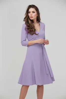 Романтичное сиреневое платье из ткани гальяно DSP-288-86 купить в  интернет-магазине latrendo.ru