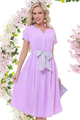Платье сиреневое с бантом - купить оптом по выгодной цене |  Интернет-магазин «DS Trend»