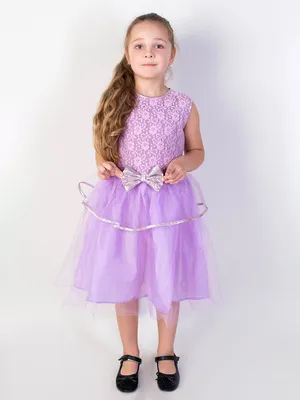 Детское длинное сиреневое платье в пол купить в интернет-магазине Лиола