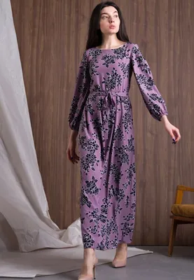 Сиреневое платье в разнокалиберный горошек 114718 за 355 грн: купить из  коллекции May love - issaplus.com