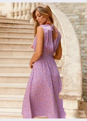 Фиолетовое платье женское вечернее праздничное нарядное длинное, Женский,  Демисезон, размер 44, материал Вискоза — купить в интернет-магазине OZON  (832197112)